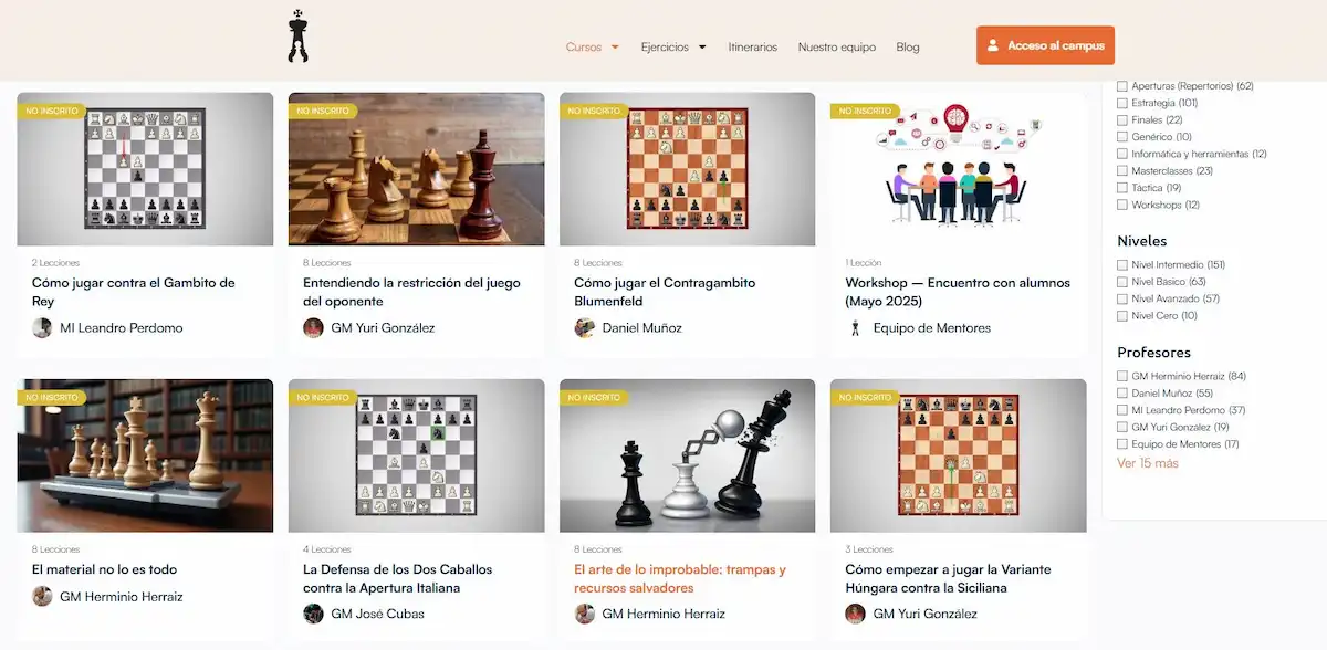 Cómo realizar casi 300 cursos de ajedrez por menos de lo que cuesta un libro 1